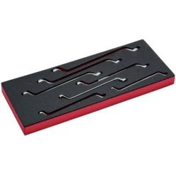 BAHCO - Jeu De Clés Contre Coudées Polygonales Doubles, Module Mousse 1/3 Fit&Go - 7 pcs