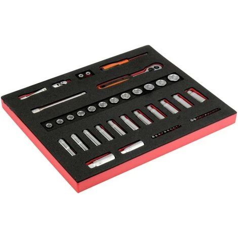 BAHCO - Jeu De Douilles Standard/longues 3/8", Module Mousse 2/3 Fit&Go - 34 pcs 1 BAHCO - Jeu De Douilles Standard/longues 3/8", Module Mousse 2/3 Fit&Go - 34 pcs