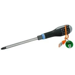 BAHCO - Tournevis à Renfort ERGO™ Pour Vis Pozidriv Avec Cordon Dyneema, PZ3 X 150 Mm