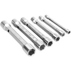 BAHCO - Jeu De Clés à Pipe Droites Doubles, Dimensions Métriques - 6 Pcs/boîte