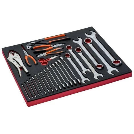 BAHCO - Jeu De Pinces Et Clés, Module Mousse 3/3 Fit&Go - 27 pcs 1 BAHCO - Jeu De Pinces Et Clés, Module Mousse 3/3 Fit&Go - 27 pcs