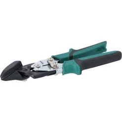 BAHCO - Cisaille à Tôle Coupe à Droite, Puissance Par Levier Et Poignée Verte, 250 mm