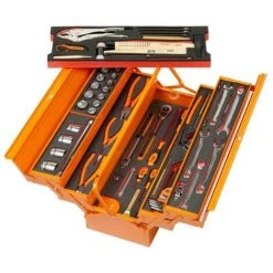 BAHCO - Caisse à Outils Métallique Avec 69 Outils à Usage Général Dans Modules Mousse