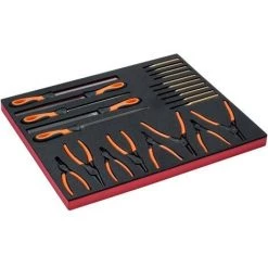 BAHCO - Jeu De Limes/pinces/chasse-goupilles, Module Mousse 3/3 Fit&Go - 23 pcs