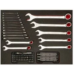 BAHCO - Jeu De Clés Et D'embouts, Module Mousse 3/3 Fit&Go - 19 pcs