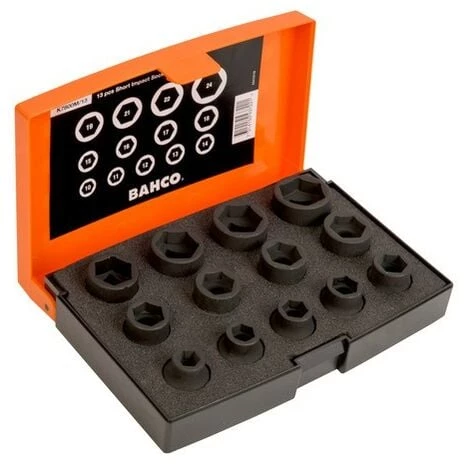 BAHCO - Coffret De Douilles à Choc Mini 1/2" - 13 Pcs 1 BAHCO - Coffret De Douilles à Choc Mini 1/2" - 13 Pcs
