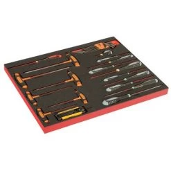 BAHCO - Module Fit&Go 3/3 Marquage Laser, Tvis ERGO™, Manche En T & Clés Mâles - 35 Pcs