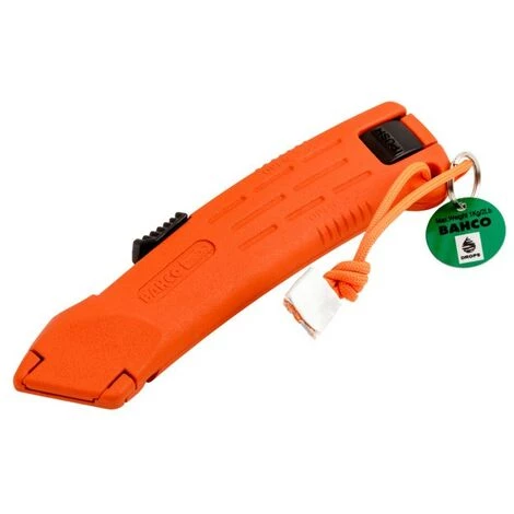 BAHCO - Cutter De Sécurité, Lame Auto-rétractable Avec Cordon Dyneema De Sécurité 172 Mm 1 BAHCO - Cutter De Sécurité, Lame Auto-rétractable Avec Cordon Dyneema De Sécurité 172 Mm