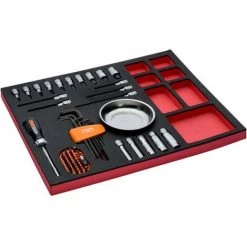 BAHCO - Jeu De Tournevis/douilles Tournevis, Module Mousse 3/3 Fit&Go - 62 Pcs