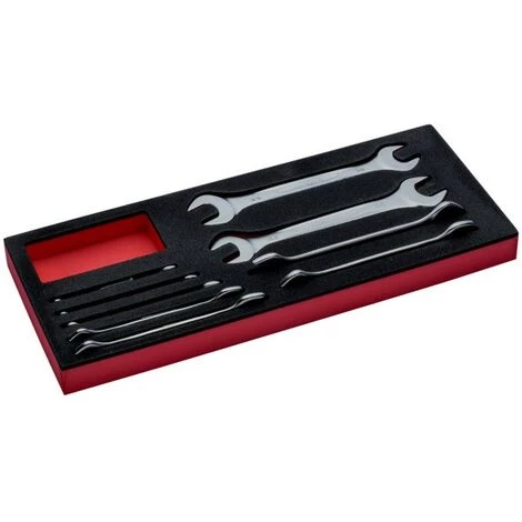 BAHCO - Jeu De Clés Et De Clés à Fourche Doubles, Module Mousse 1/3 Fit&Go - 8 pcs 1 BAHCO - Jeu De Clés Et De Clés à Fourche Doubles, Module Mousse 1/3 Fit&Go - 8 pcs