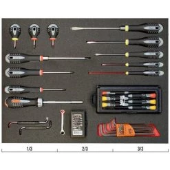 BAHCO - Jeu De Tournevis/embouts, Module Mousse 3/3 Fit&Go - 60 pcs