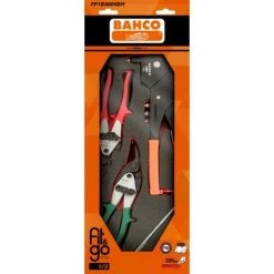 BAHCO - Module Fit&Go 1/3, Pince à Rivets & Cisailles à Tôle - 4 Pc Emballage Individuel