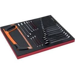 BAHCO - Jeu De Clés/scies à Métaux, Module Mousse 3/3 Fit&Go - 28 pcs