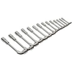 BAHCO - Jeu De Clés à Pipe Contre-coudées Doubles, Métrique, Dynamic-Drive 6x6 Pans-14pc