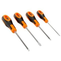 BAHCO - Jeu De Tournevis Vis à Fente/Phillips Avec Poignée En Caoutchouc - 4 Pcs