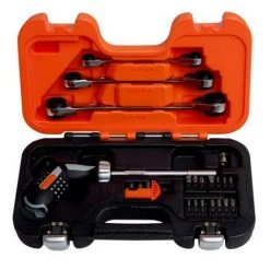 BAHCO - Jeu De Tournevis Porte-embout à Cliquet 1/4" Avec Poignée Revolver- 25 Pièces