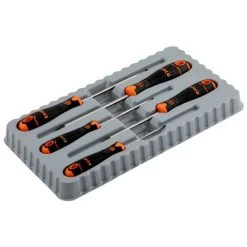 BAHCO - Jeu De Tournevis Vis à Fente/Pozidriv BahcoFit Avec Poignée En Caoutchouc - 5 Pc