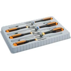 BAHCO - Jeu De Tvis Lame Travers. ERGO à Fente/PZ/6 Pans, Poignée Résistante Au Choc-6pc