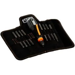 BAHCO - Tvis ERGO, Poignée Caout Et Jeu De Lames Interchangeables à Fente/PH/PZ/TORX-9pc