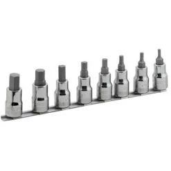 BAHCO - Jeu De Douilles Tournevis 1/2" Pour Vis 6 pans - 8 pcs/rail