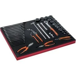 BAHCO - Jeu De Clés/pinces/douilles, Module Mousse 3/3 Fit&Go - 47 pcs