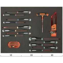 BAHCO - Jeu De Tournevis/embouts/douilles, Module Mousse 3/3 Fit&Go - 54 pcs