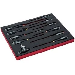 BAHCO - Jeu De Tournevis Pour Vis à Fente/Phillips, Module Mousse 2/3 Fit&Go - 11 pcs