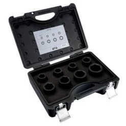 BAHCO - Jeu De Douilles à Choc Longues 3/4", 6 Pans, Métriques, Finition Phosphatée -8pc