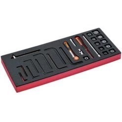 BAHCO - Jeu De Douilles 1/4" Et Cliquet à Tête Ronde, Module Mousse 1/3 Fit&Go - 26 pcs