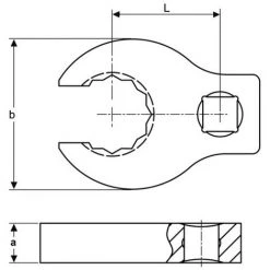 BAHCO - Clés Pour écrou évasé Crowfoot Carré Conducteur 3/8" | 19 -Pas Cher BAHCO Magasin 71601821 3